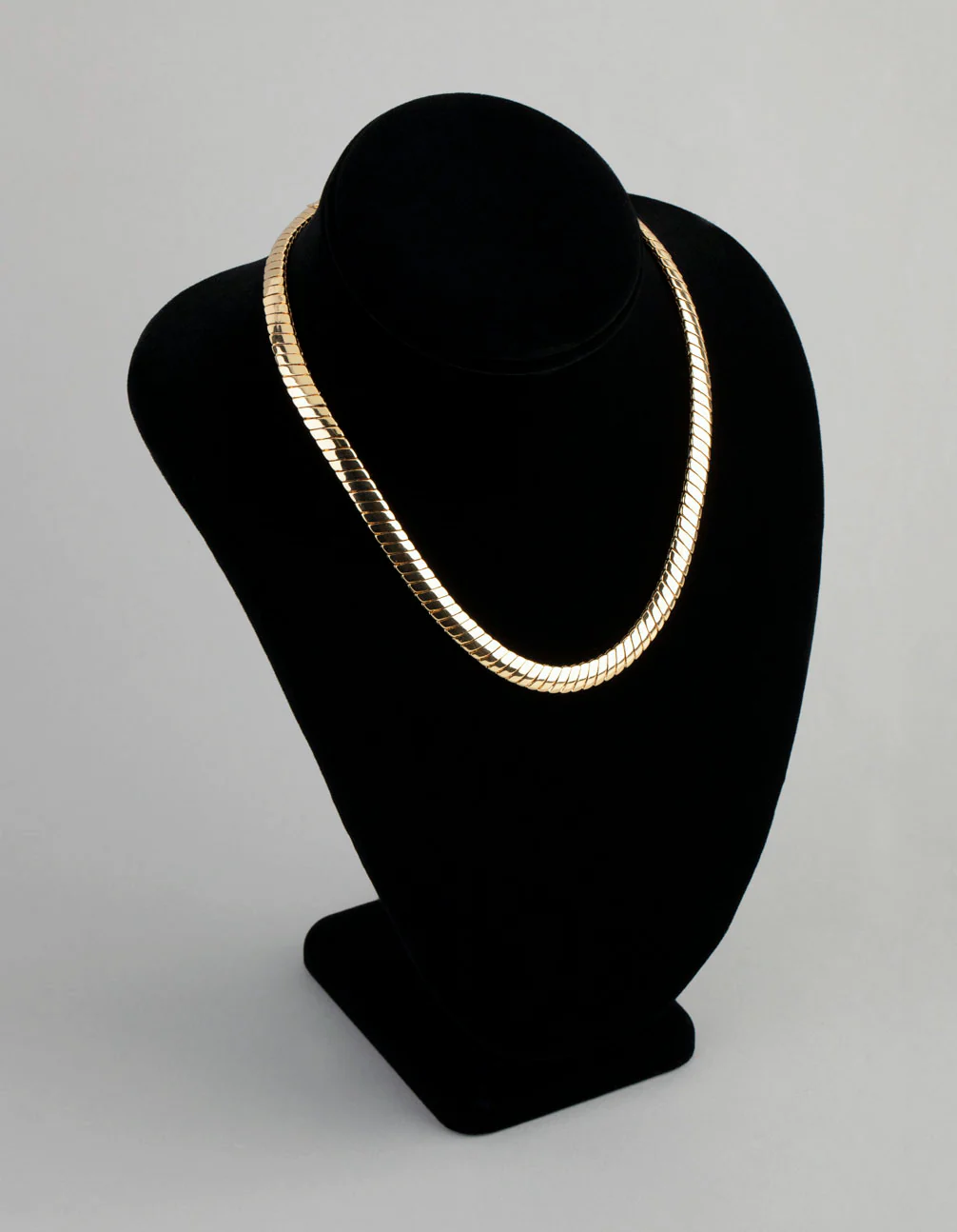 18ct Gold Plated Brass Flat Chain Necklace - Image 2
