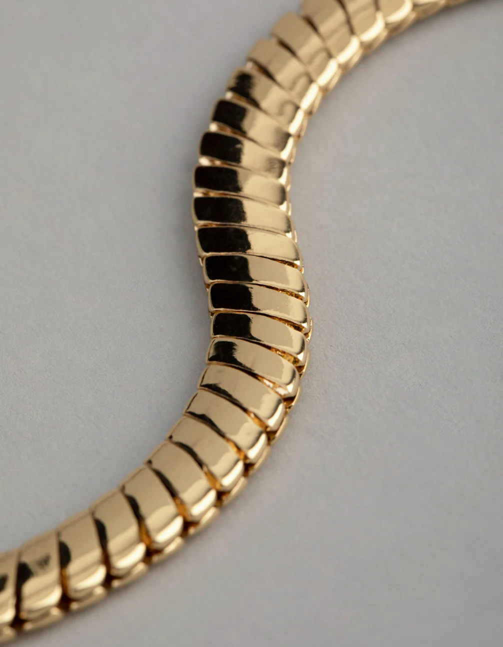 18ct Gold Plated Brass Flat Chain Necklace - Image 3