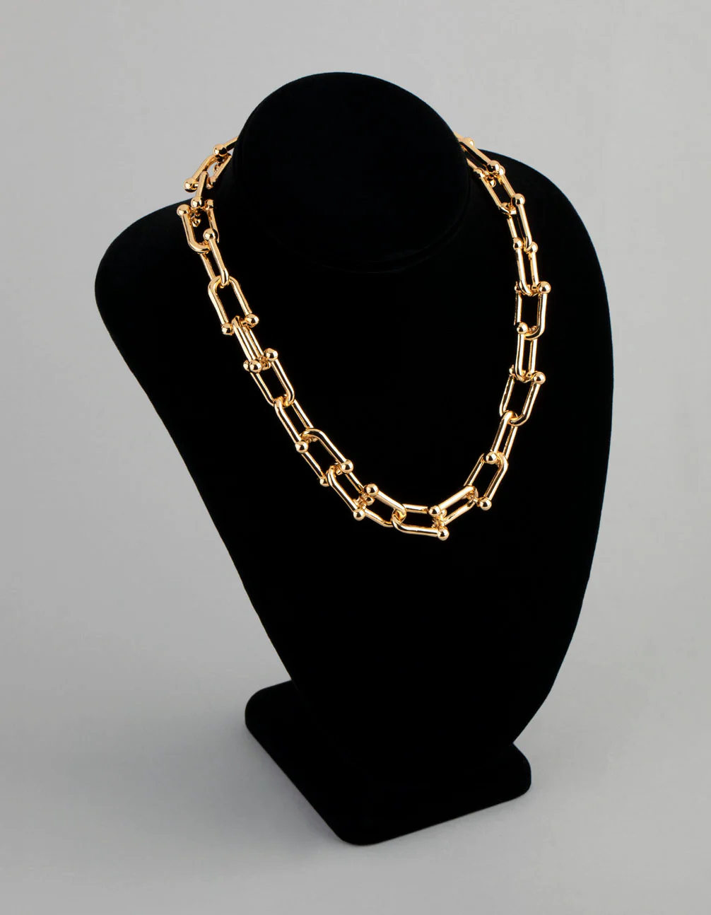 18ct Gold Plated Brass Industrial Link Necklace - Image 2