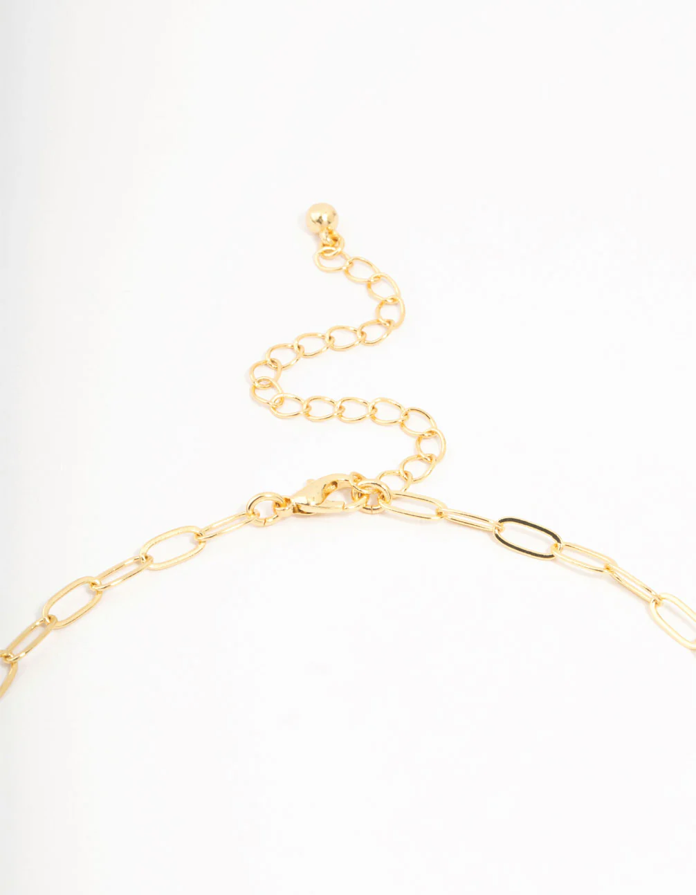 Real Gold Plated Bow Link Necklace - Image 3