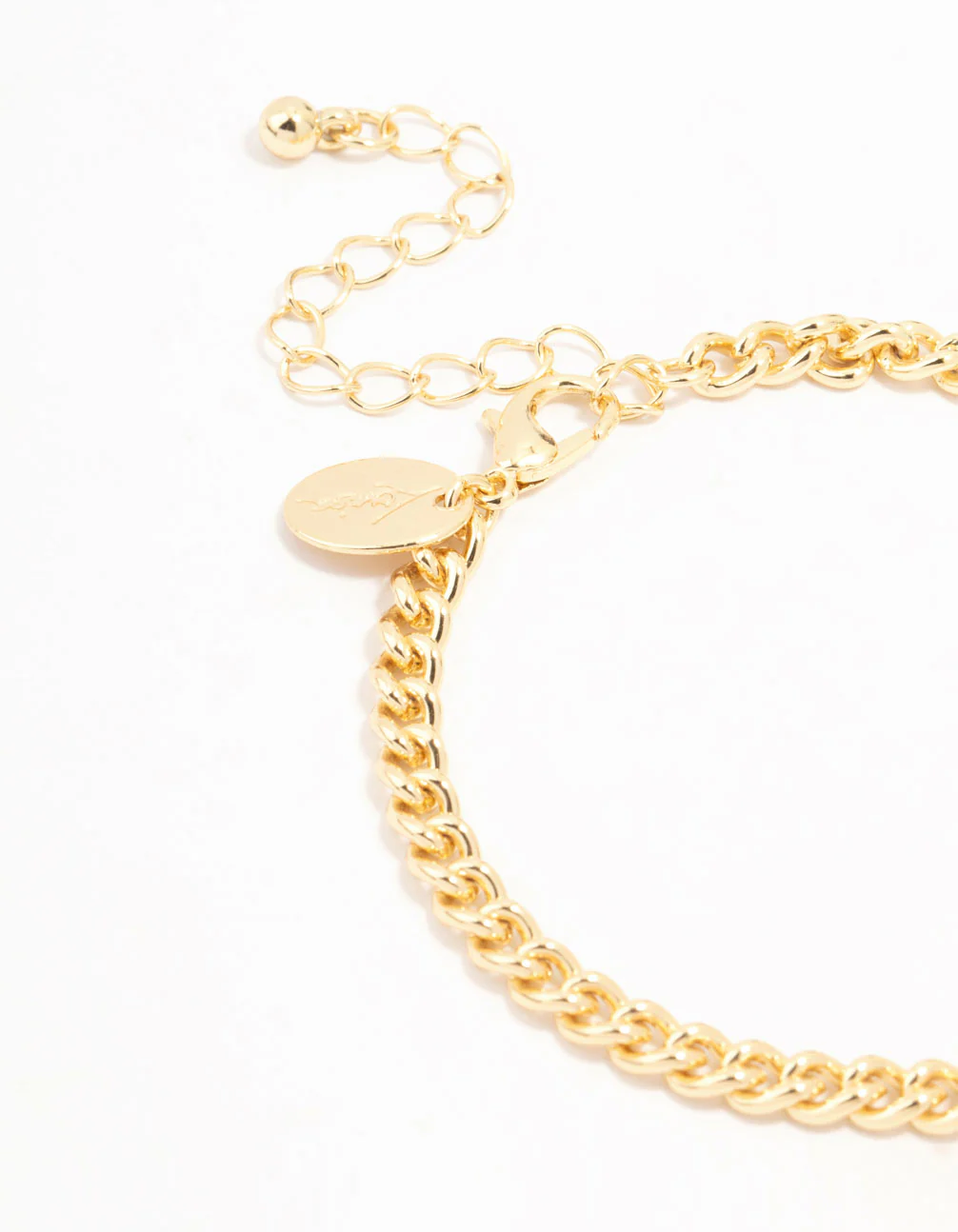 Gold Plated Brass Bow With Heart Charm Toggle Bracelet - Image 3