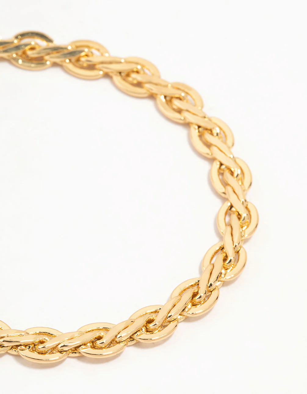 Gold Plated Brass Classic Braided Toggle Bracelet - Image 2