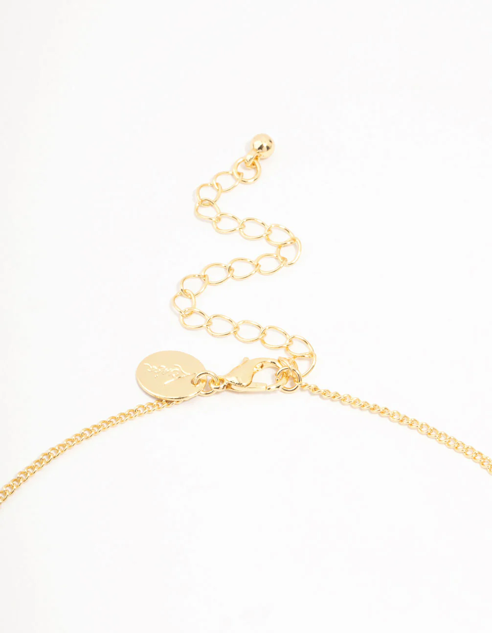 Gold Plated Mini Bows Station Necklace - Image 3