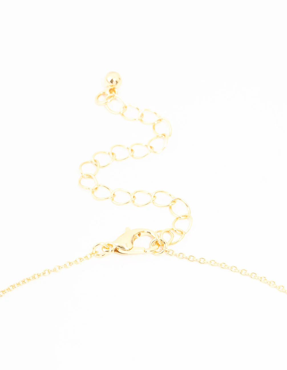 Gold Plated Pave Set Cubic Zirconia Bow Necklace - Image 3
