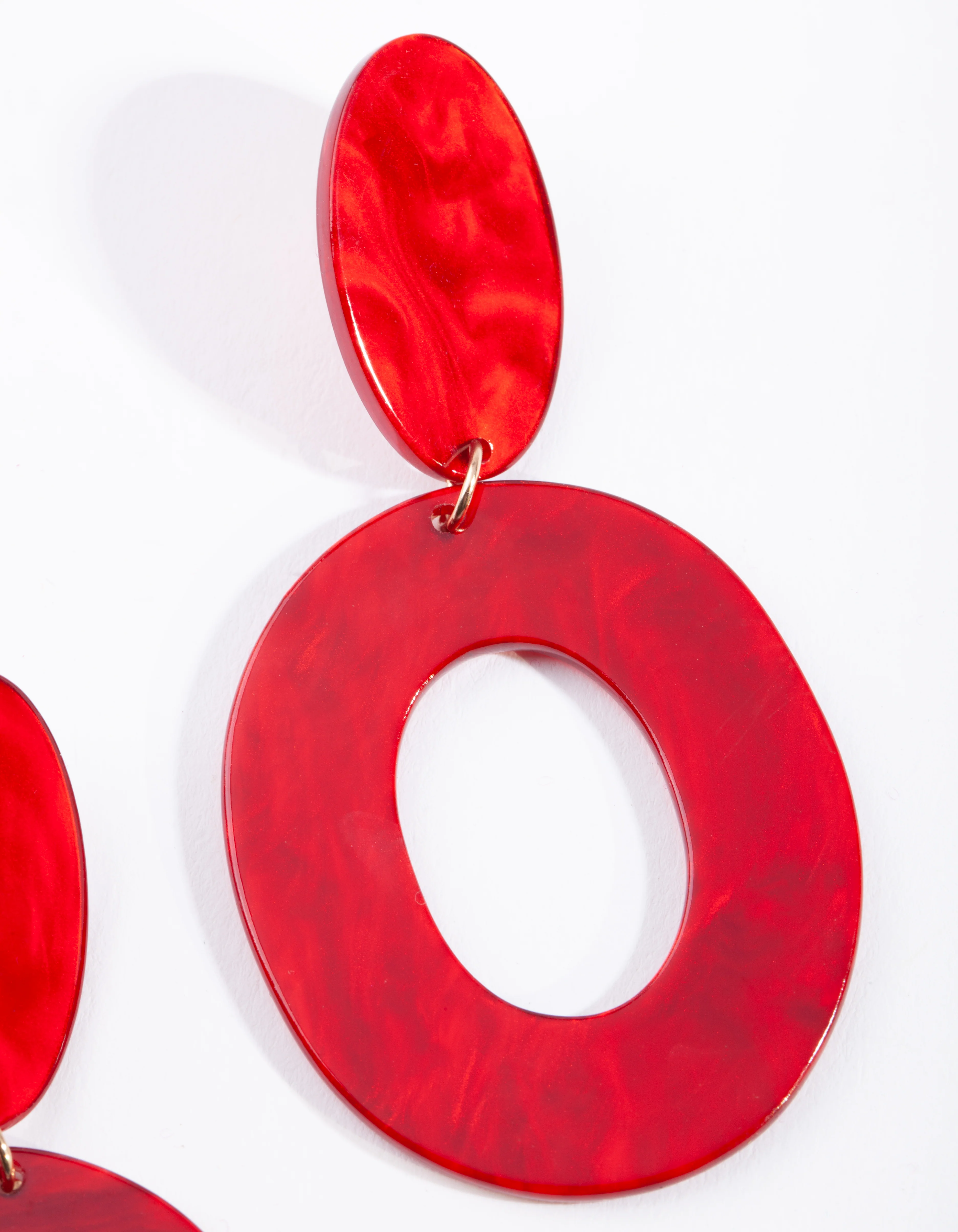 Red Acrylic Oval cut - Image 2