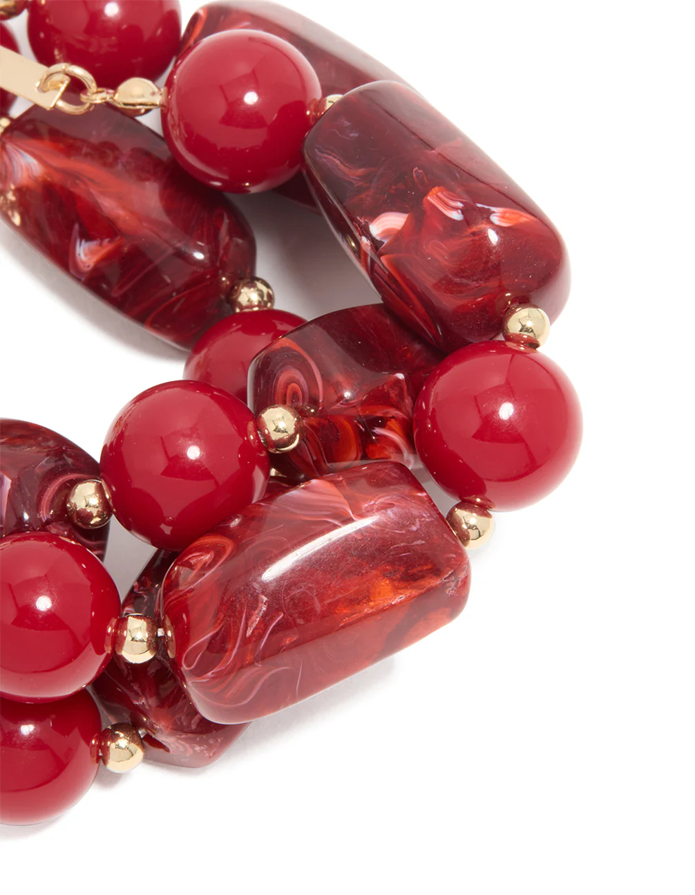 Red Beaded Long Bracelet - Image 4