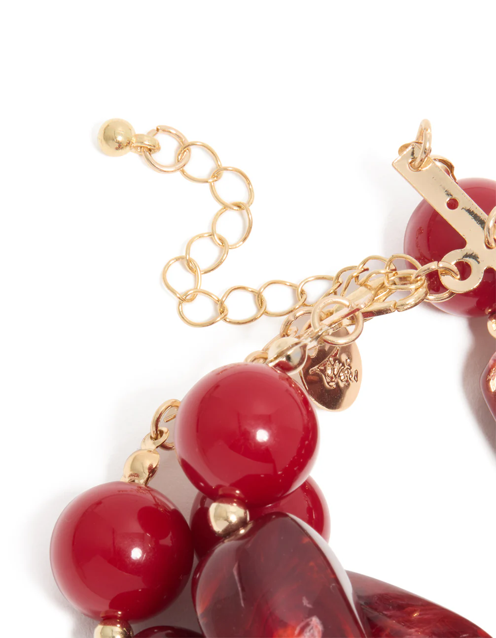 Red Beaded Long Bracelet - Image 5