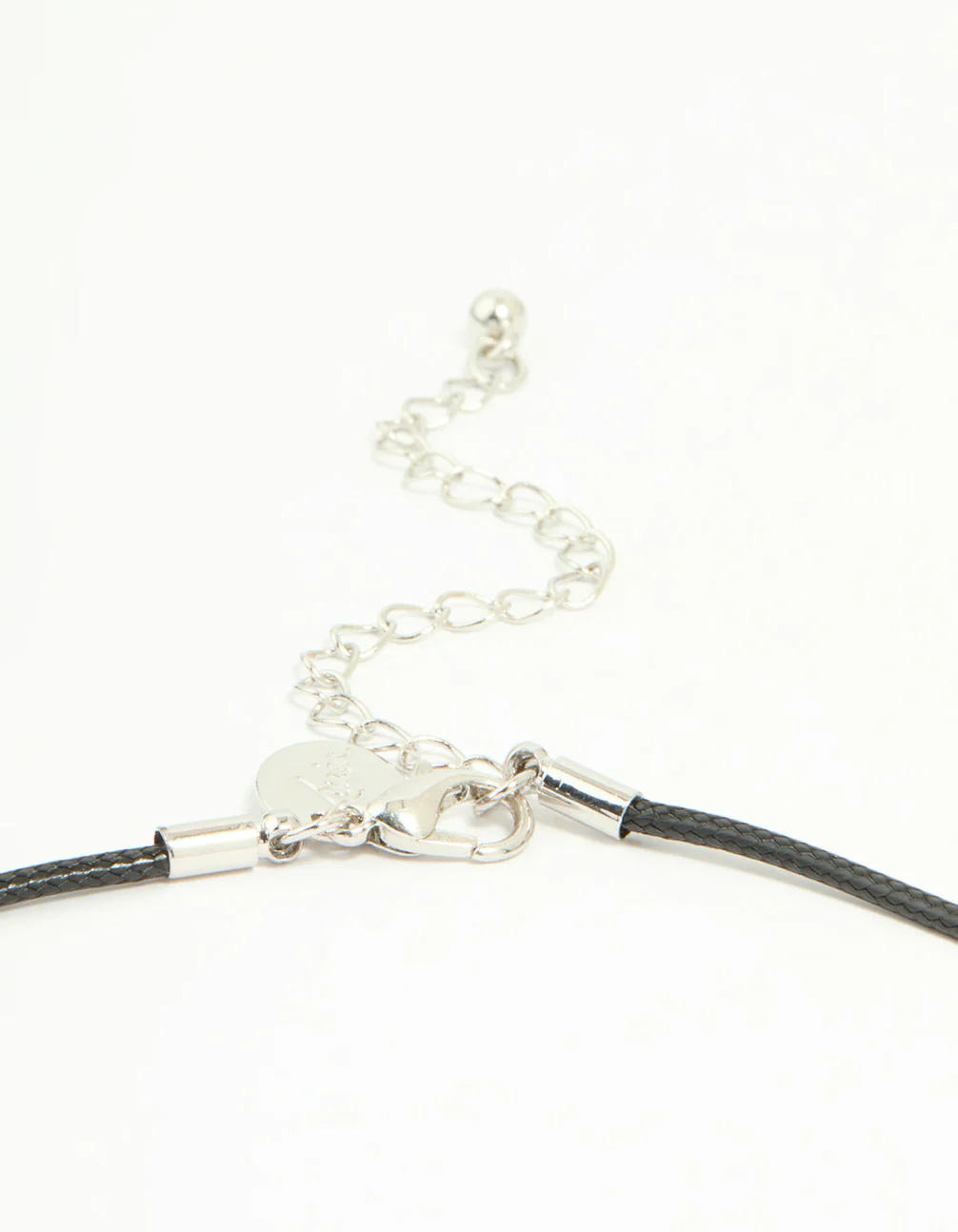 Red Bubble Heart Pendant Black Cord Necklace - Image 3