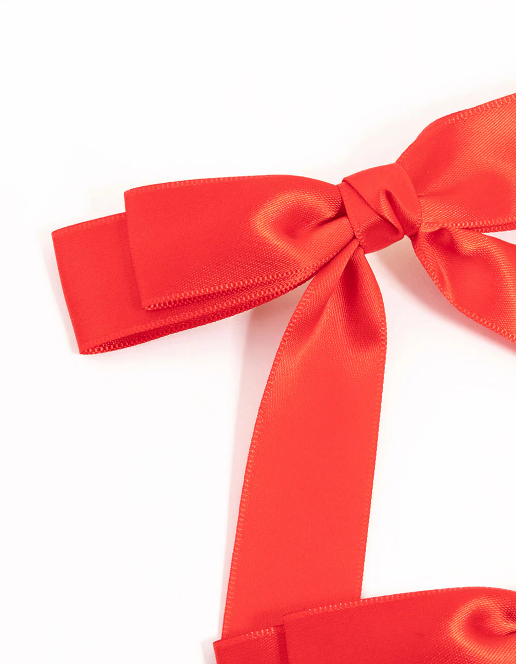 Red Fabric Double Loop Bows 2-Pack - Image 2