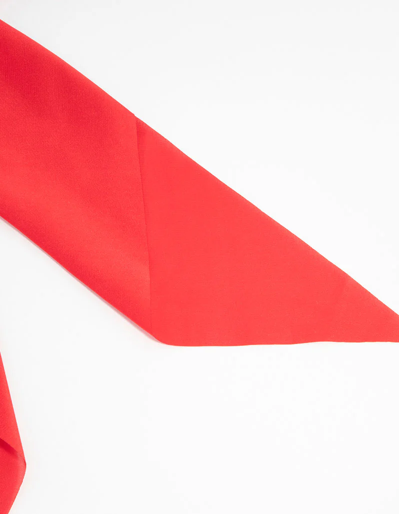 Red Fabric Drop Bow Clip - Image 3