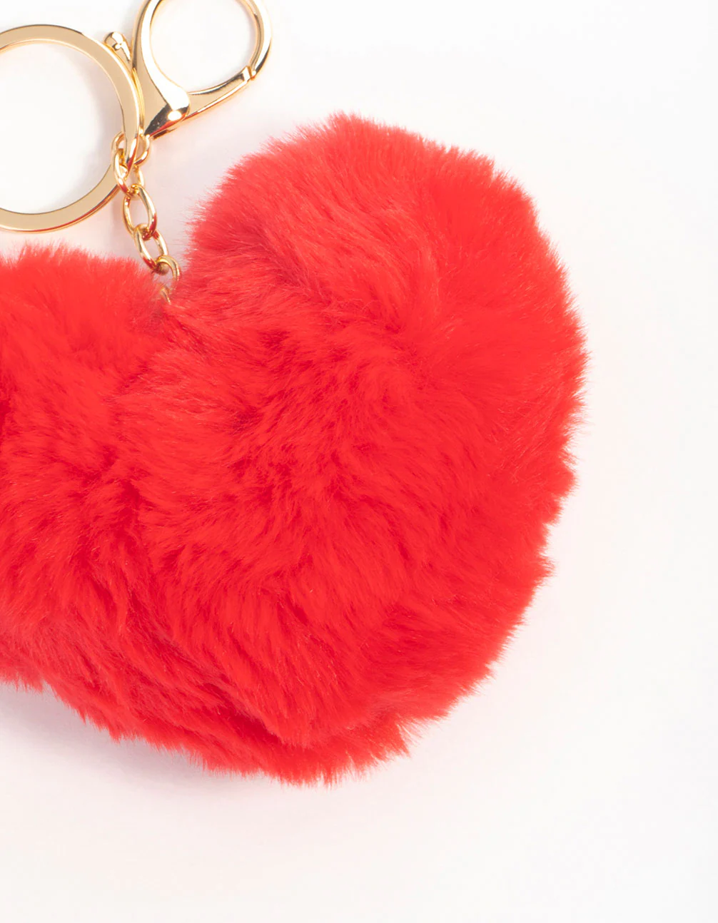 Red Fabric Heart Keychain - Image 2