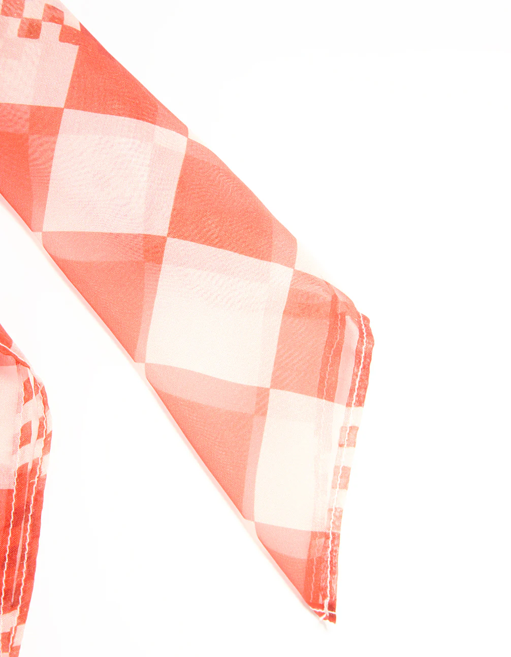 Red Fabric Vacation Print carf - Image 3
