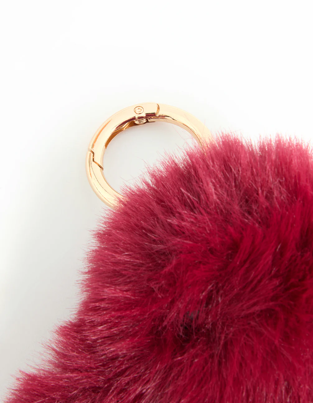 Red Fluffy Fabric Small Bunny Keychain - Image 2