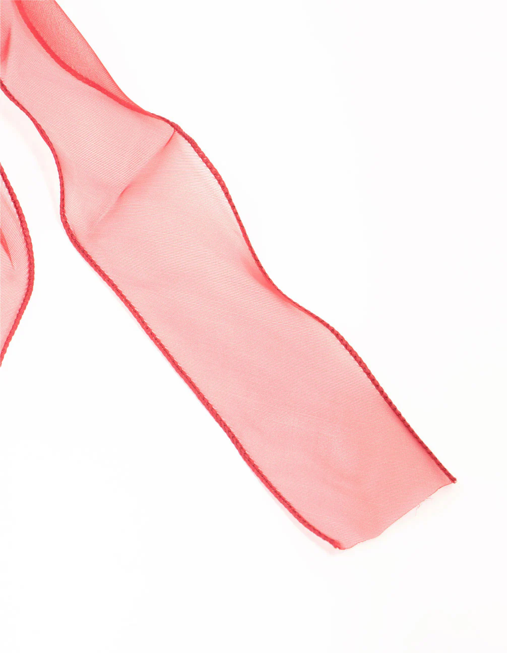 Red Organza Curly Bow Clip - Image 3