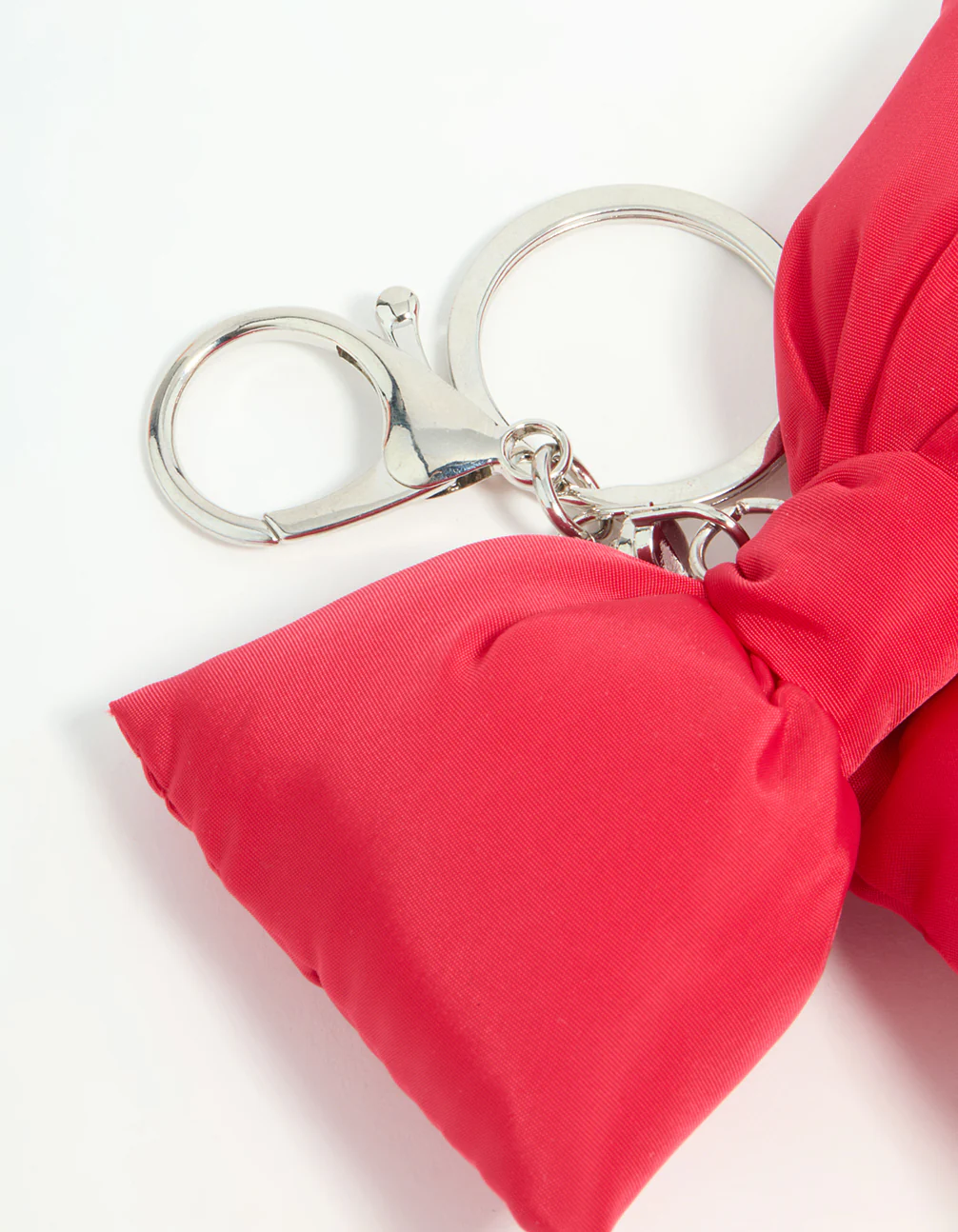 Red Puffy Bow Keychain - Image 2