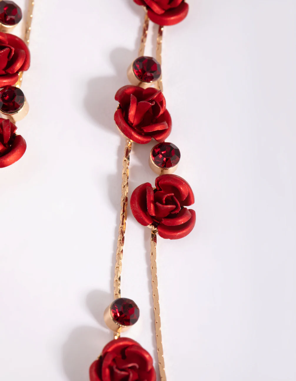 Red Rose Drop Earrings - Image 3