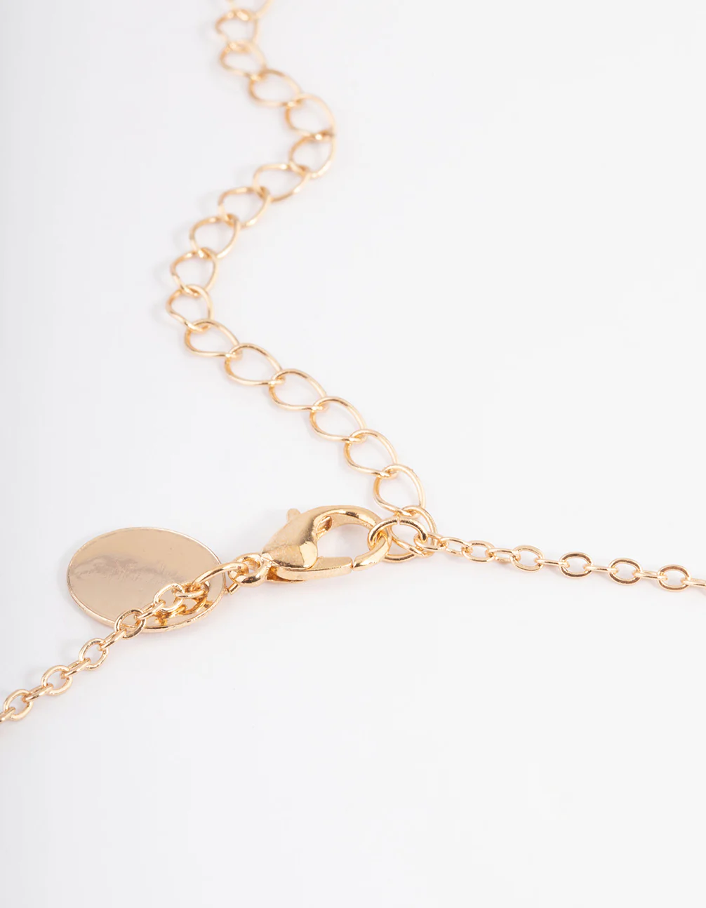 Gold Red Diamante Rose Y-Necklace - Image 3