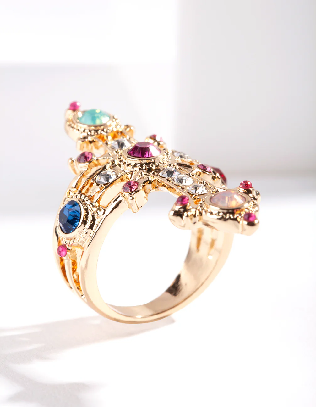 Gold Dolce Vita Cross Ring - Image 2
