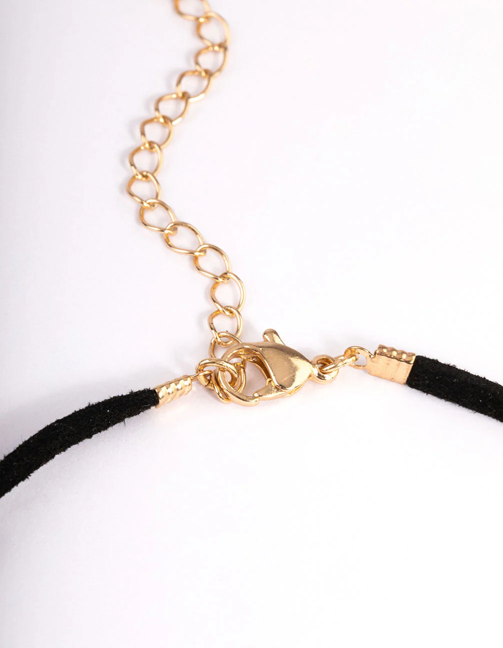 Large Red Puffy Heart Suede Cord Necklace - Image 3