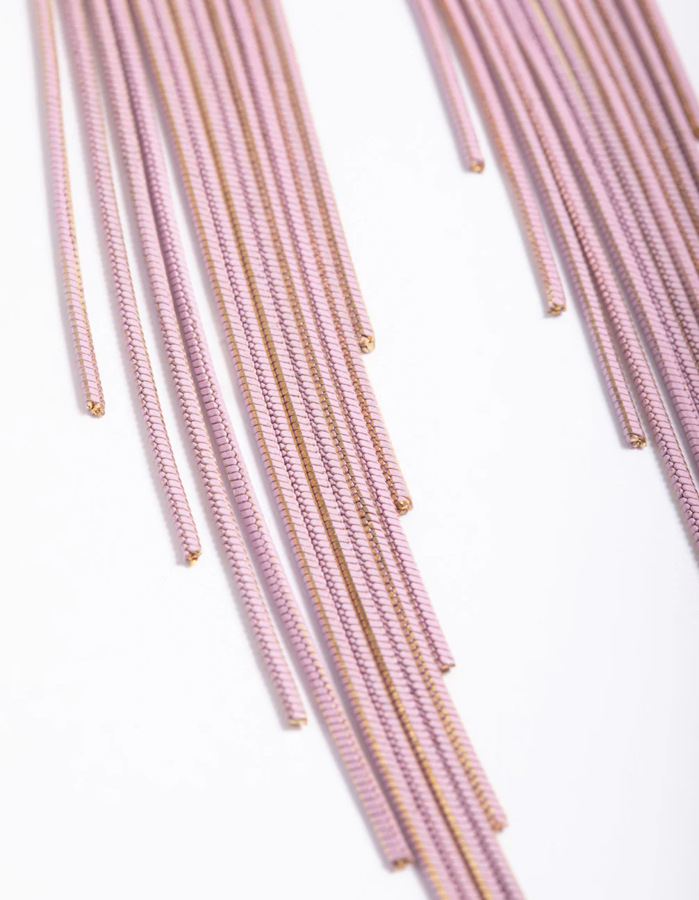 Rose Gold Chain Waterfall Earrings - Image 3