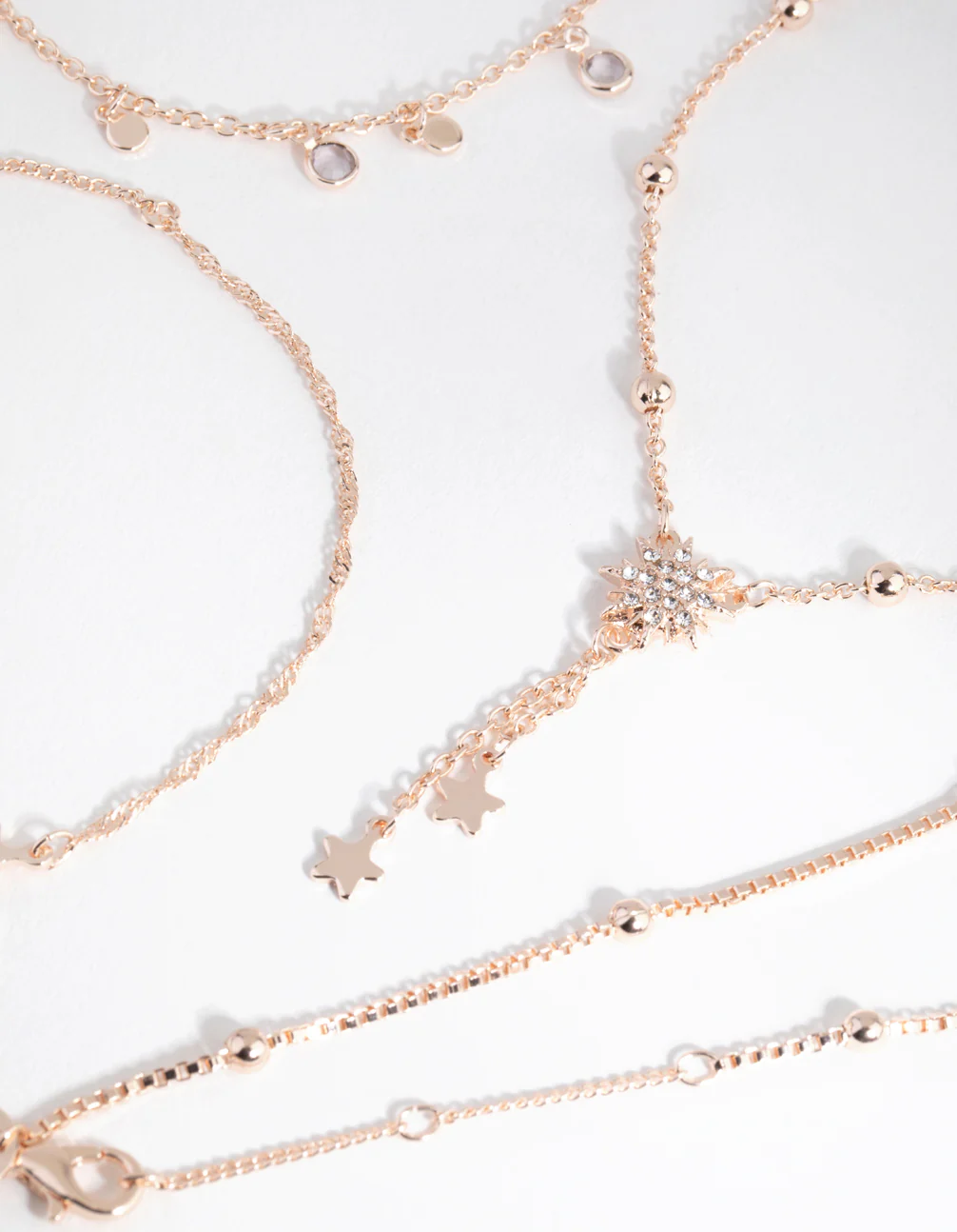 Rose Gold Celestial Drop Bracelet 4-Pack - Image 2