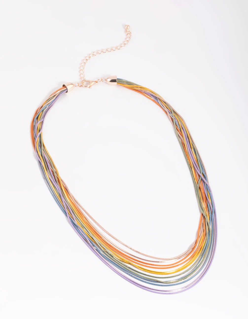Rainbow Chain Layered Necklace - Image 3