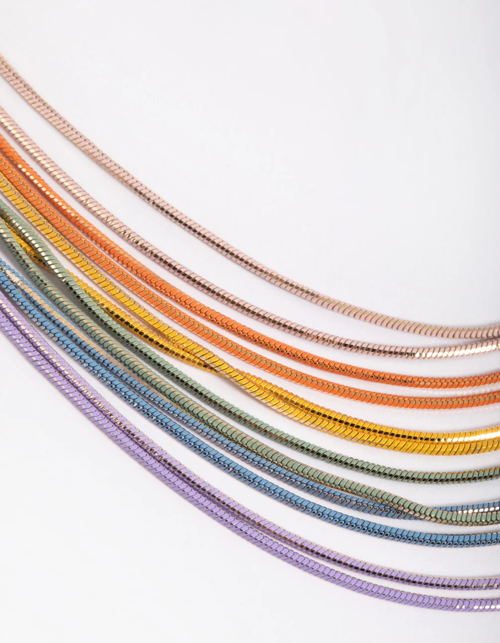 Rainbow Chain Layered Necklace - Image 5