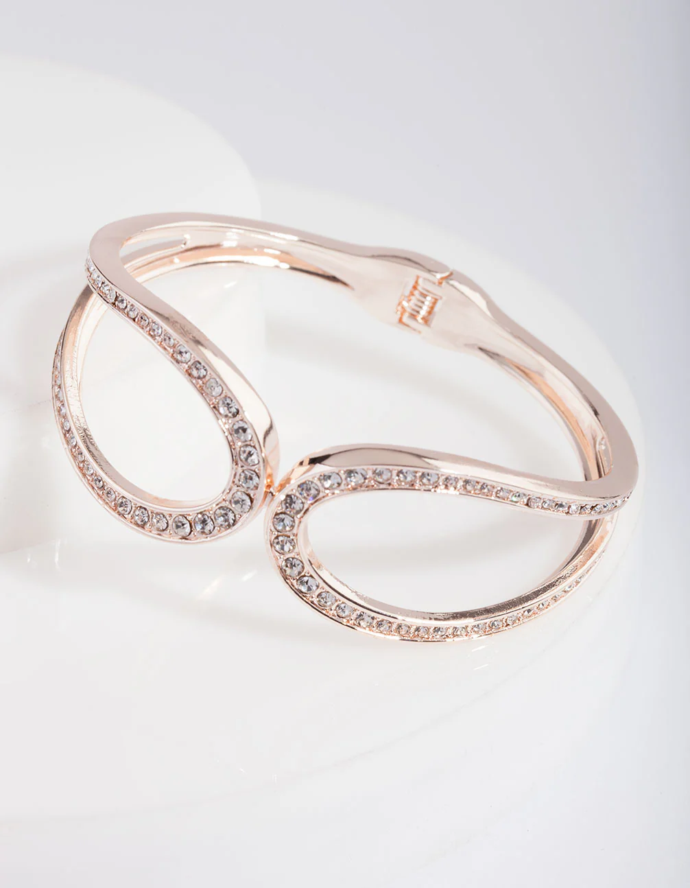 Rose Gold Crystal Loop Bracelet - Image 2
