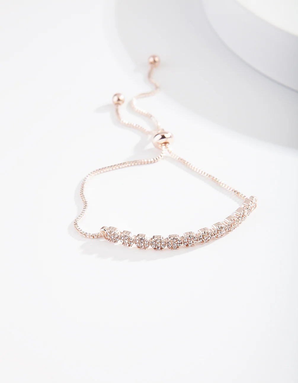 Rose Gold Crystal Toggle Bracelet - Image 2