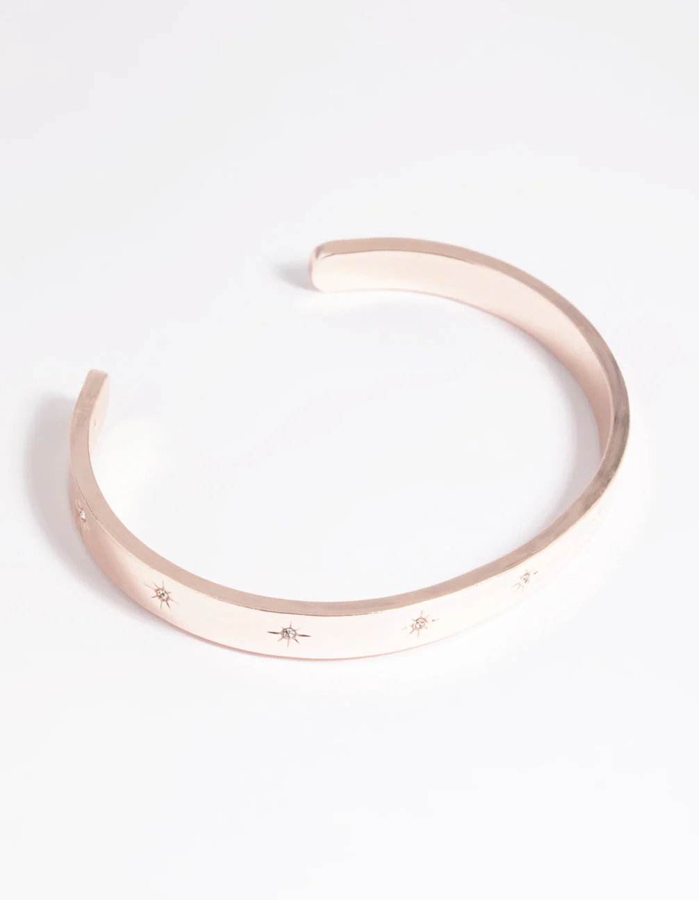 Rose Gold Diamante Star Cuff Bracelet - Image 2