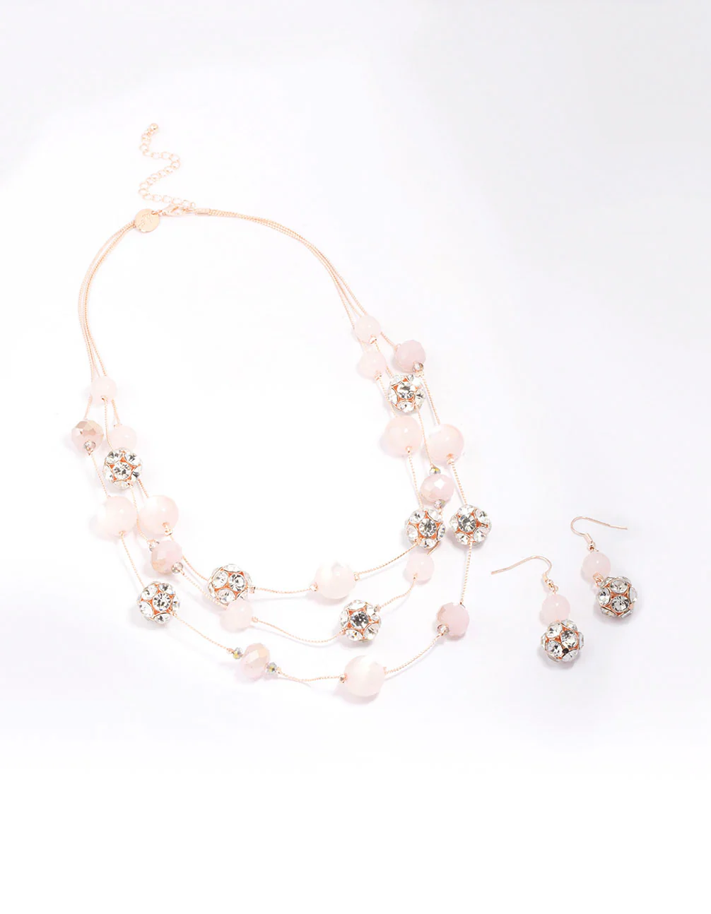 Rose Gold Facet Beaded Jewellery Set - Image 2