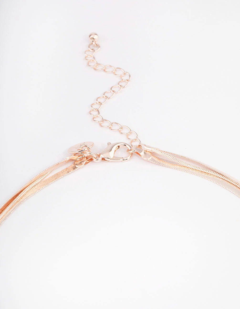 Rose Gold Flat Snake Chain Y-Shape Necklace - Image 3