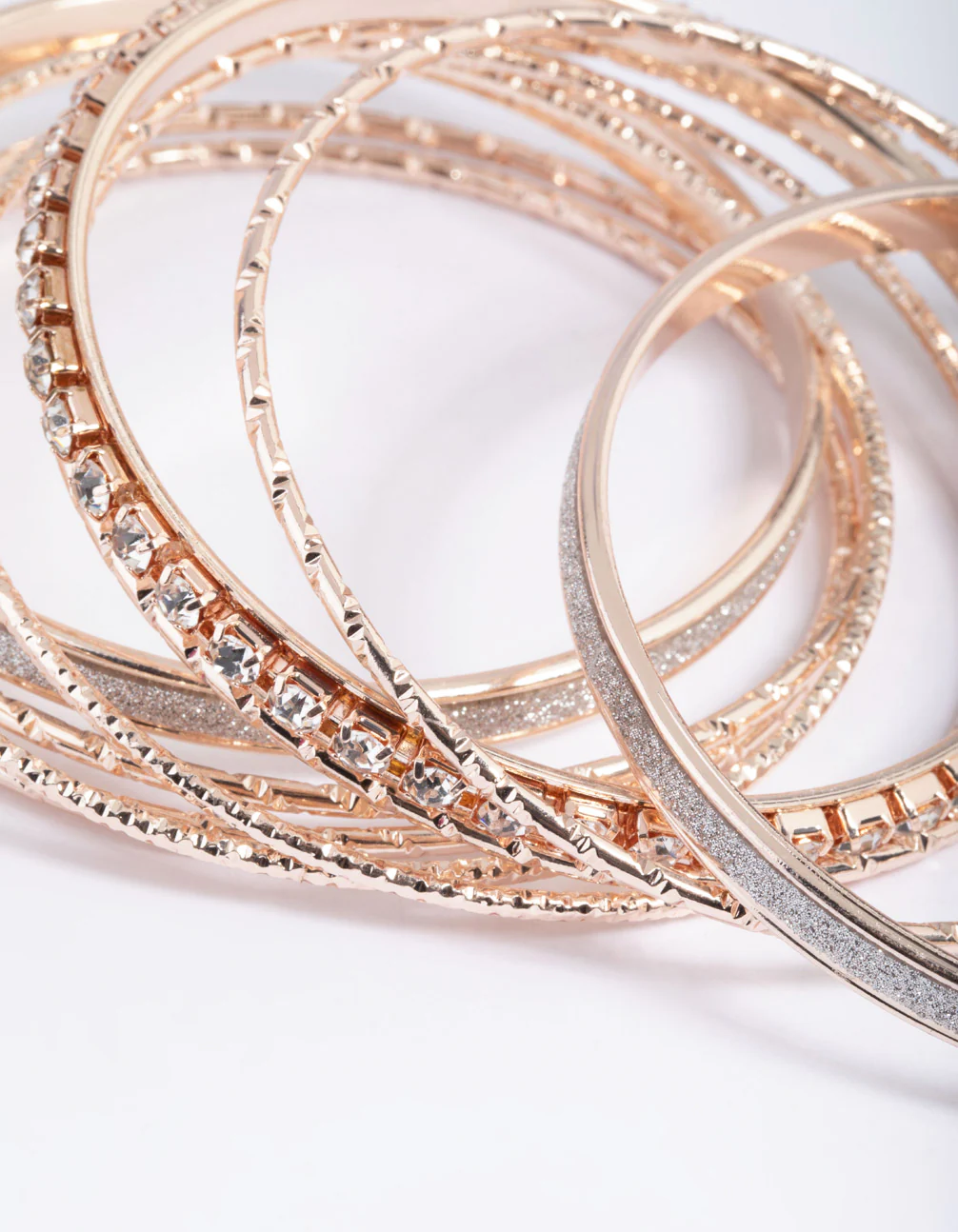 Rose Gold Glitter Cupchain Bangle Pack - Image 2