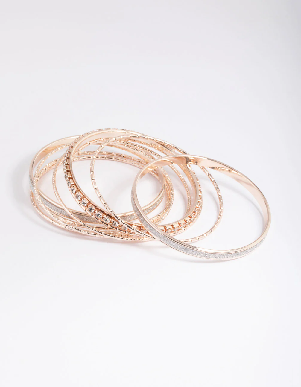 Rose Gold Glitter Cupchain Bangle Pack - Image 3