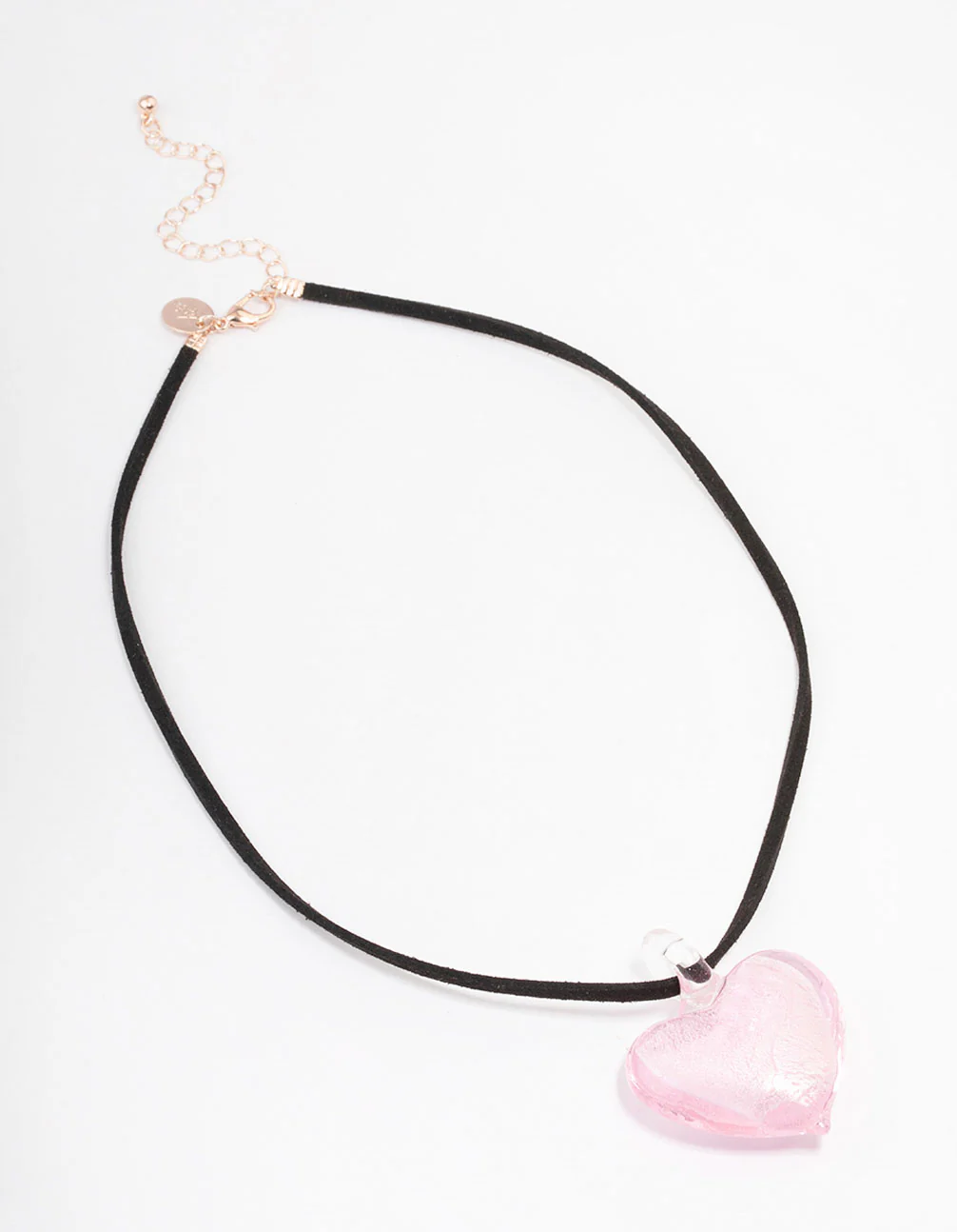 Rose Gold Large Puffy Love Heart Pendant Necklace - Image 2