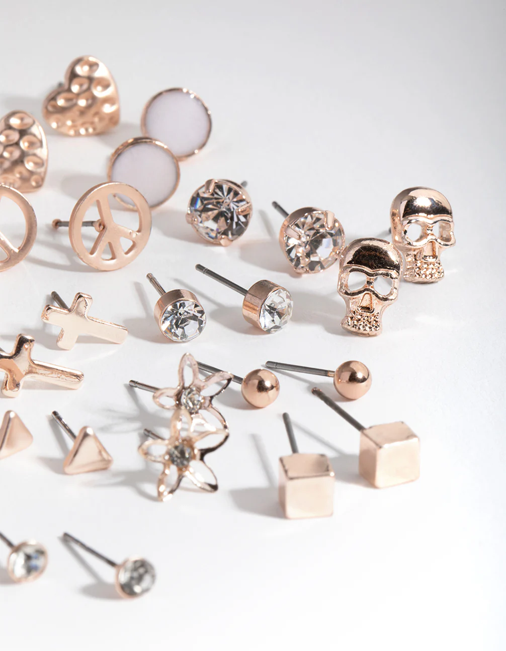 Rose Gold Mismatch Bowtie 20-Pack Earring - Image 2
