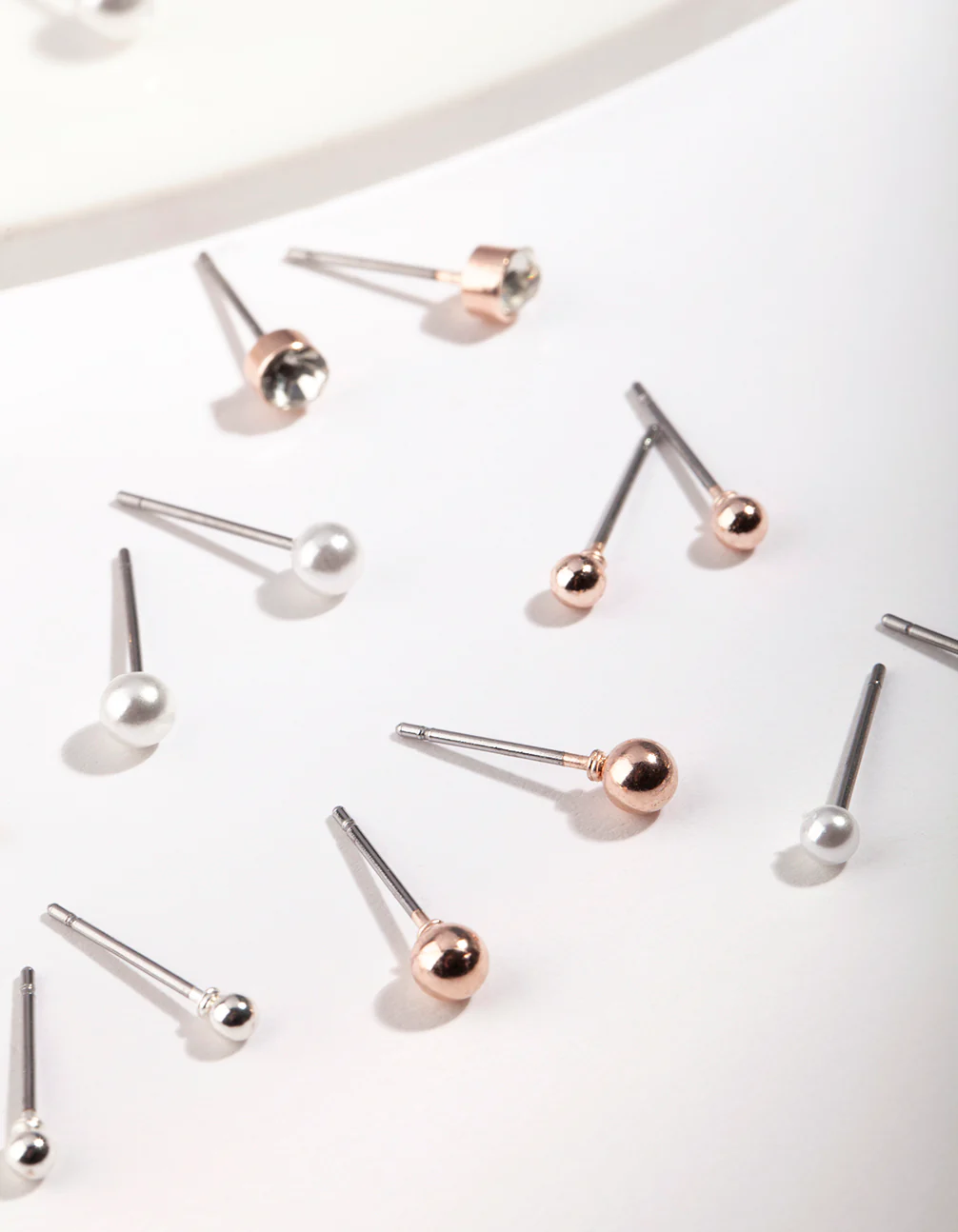 Rose Gold Tiny Diamante Earring 12-Pack - Image 2