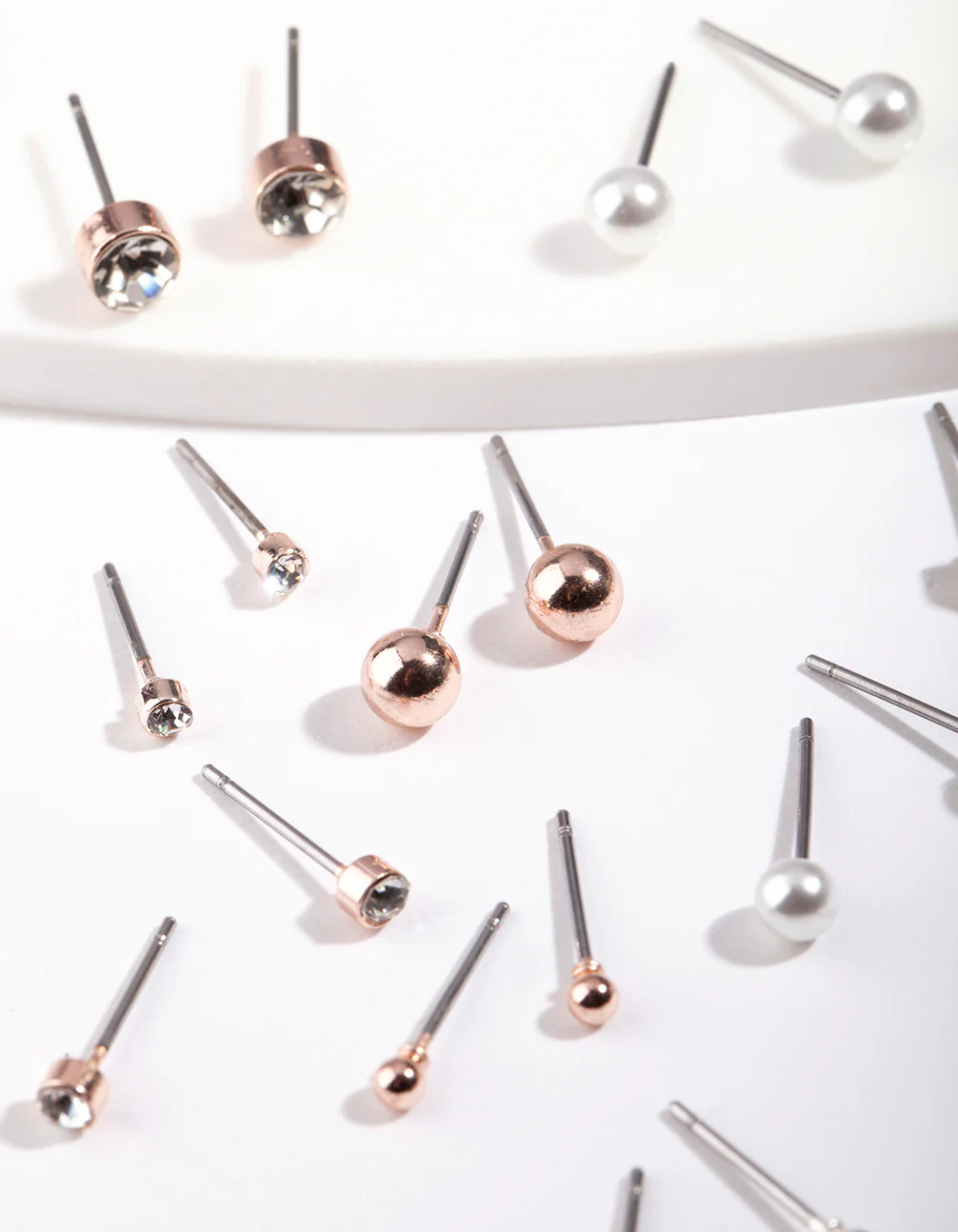 Rose Gold Tiny Diamante Earring 12-Pack - Image 3