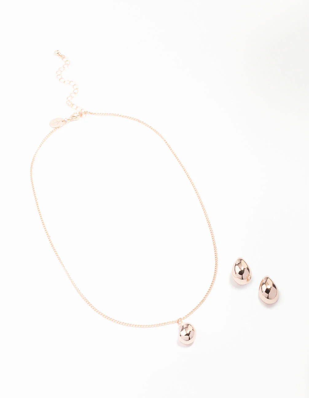 Rose Gold Teardrop Jewellery Set - Image 2