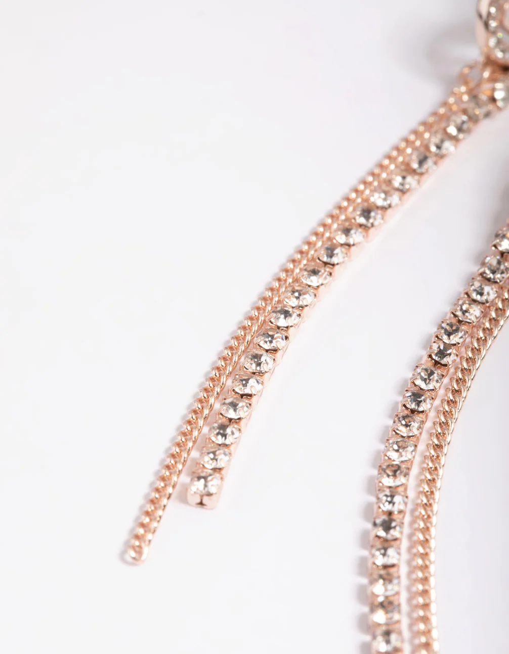 Rose Gold Butterfly Wing Drop Earrings - Image 5