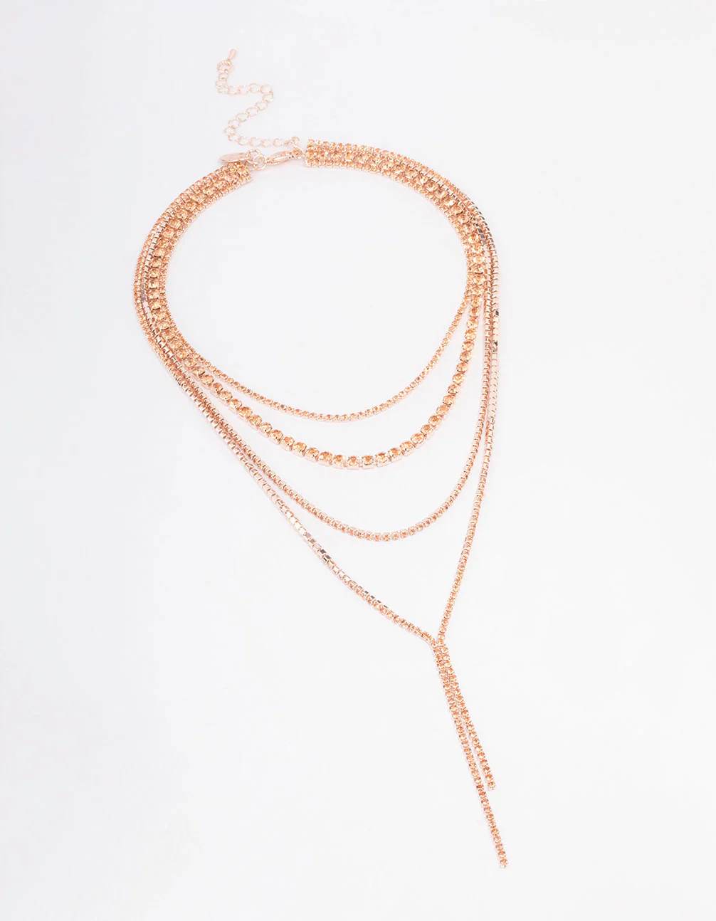 Rose Gold Cup Chain Layered Choker Necklace - Image 2