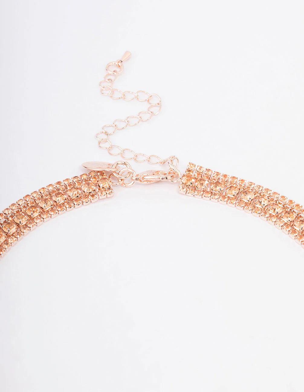 Rose Gold Cup Chain Layered Choker Necklace - Image 3
