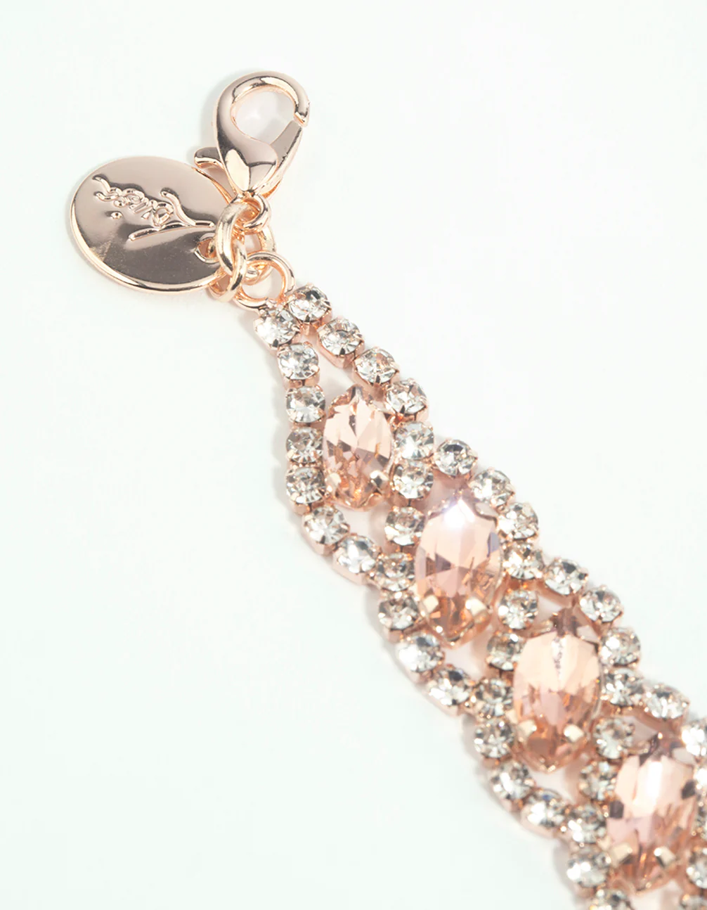 Rose Gold Diamante Link Bracelet - Image 4
