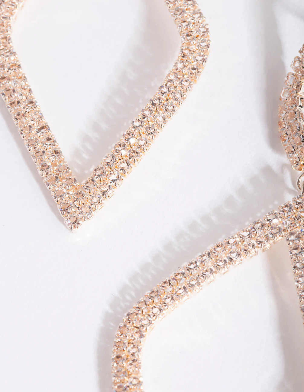 Rose Gold Diamante Earrings - Image 3