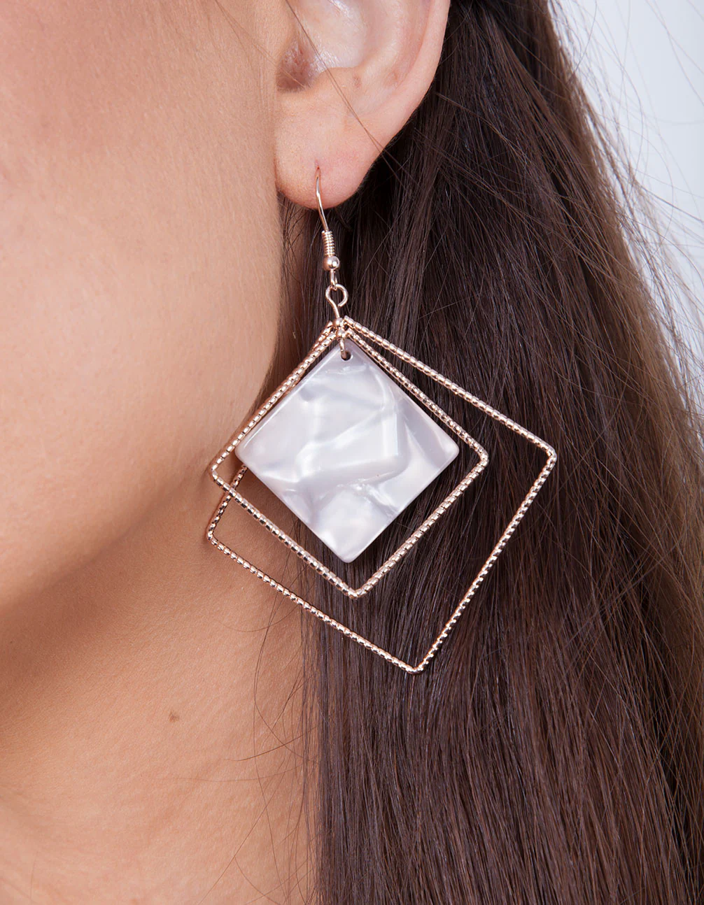 Rose Gold Irredescent Earrings - Image 2