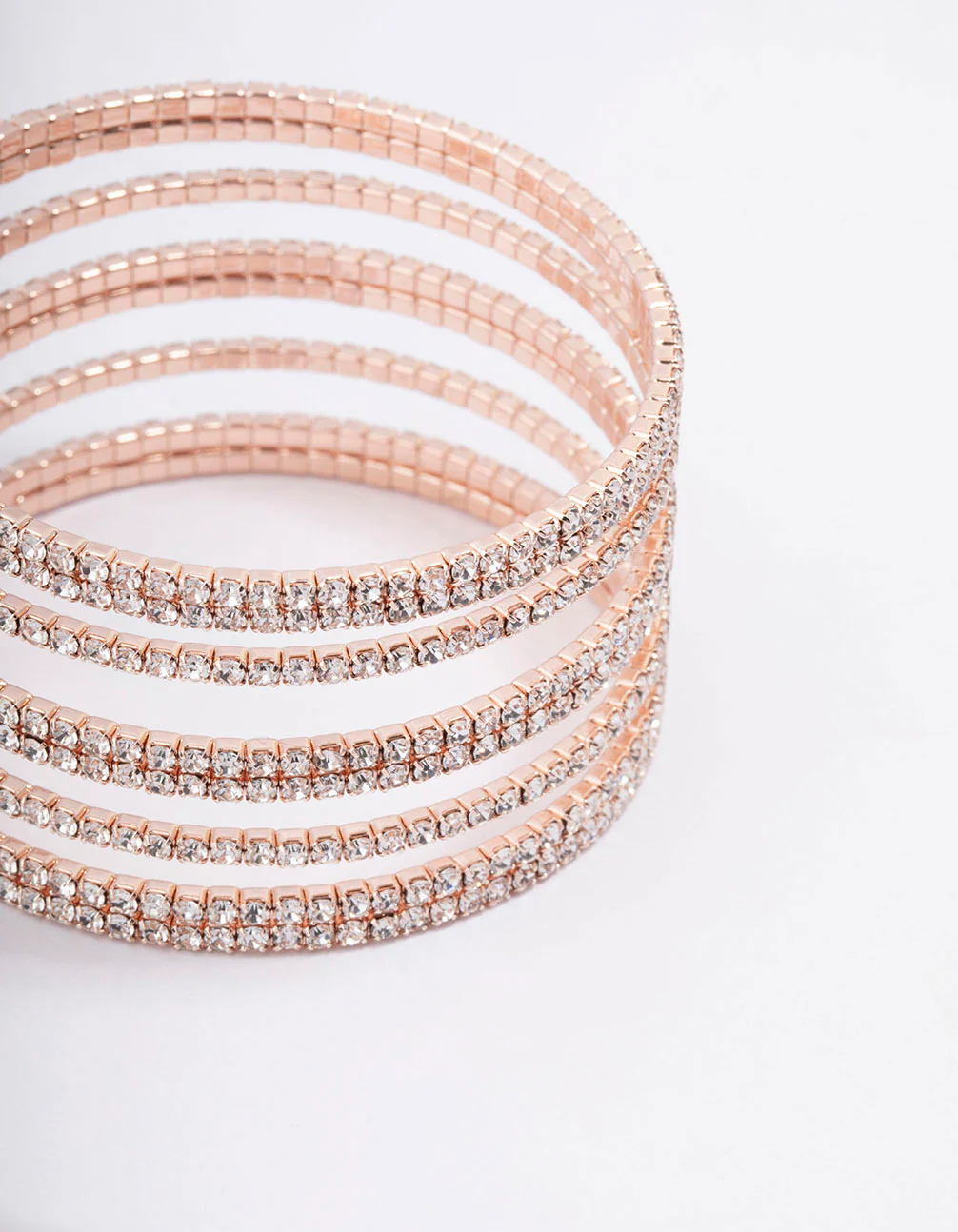Rose Gold Layered Cup Chain Wrist Cuff - Image 2
