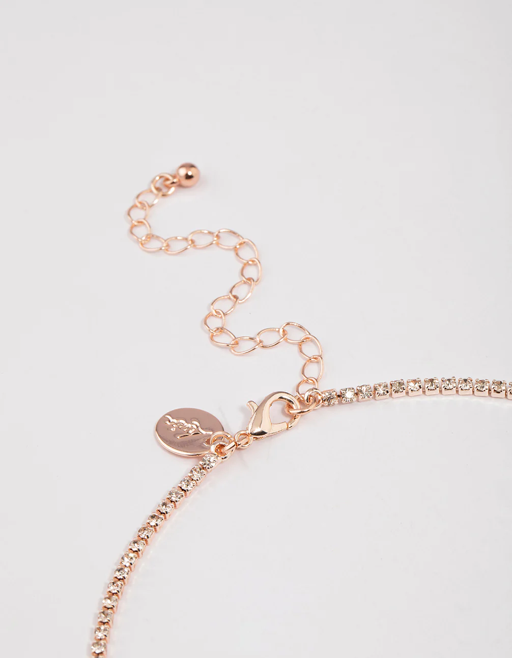 Rose Gold Rectangle Graduating Pendant Necklace & Earrings Set - Image 3