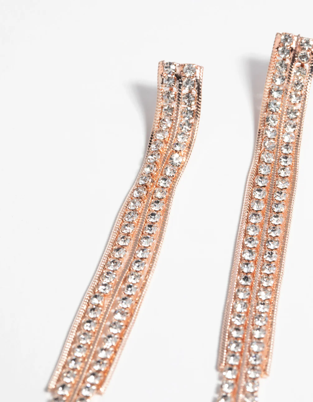 Rose Gold Diamante Stud Earring Set - Image 4