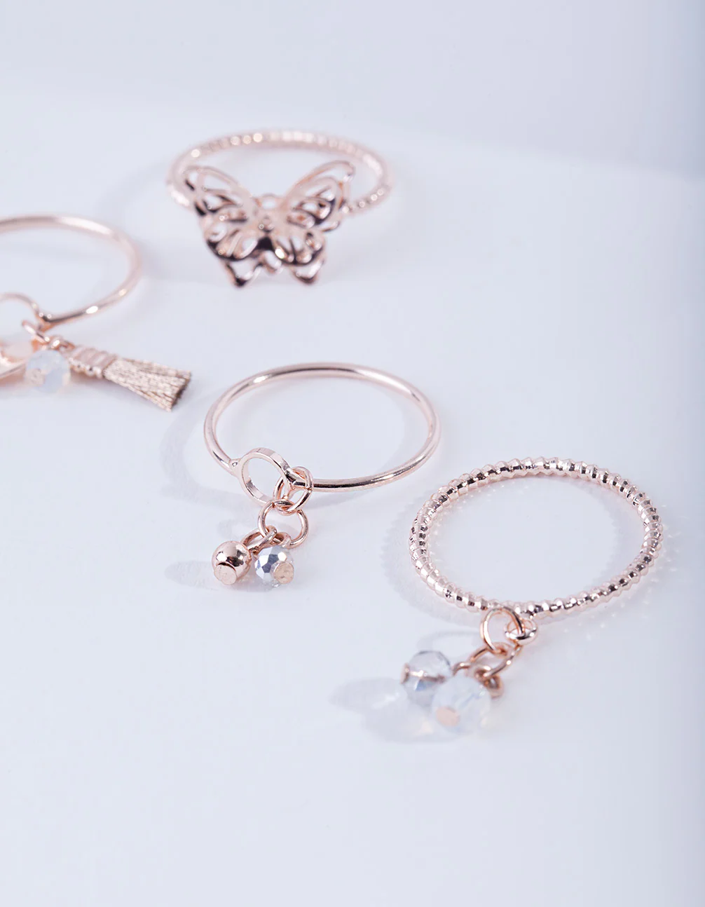 Rose Gold Nature Shapes Ring Pack - Image 3