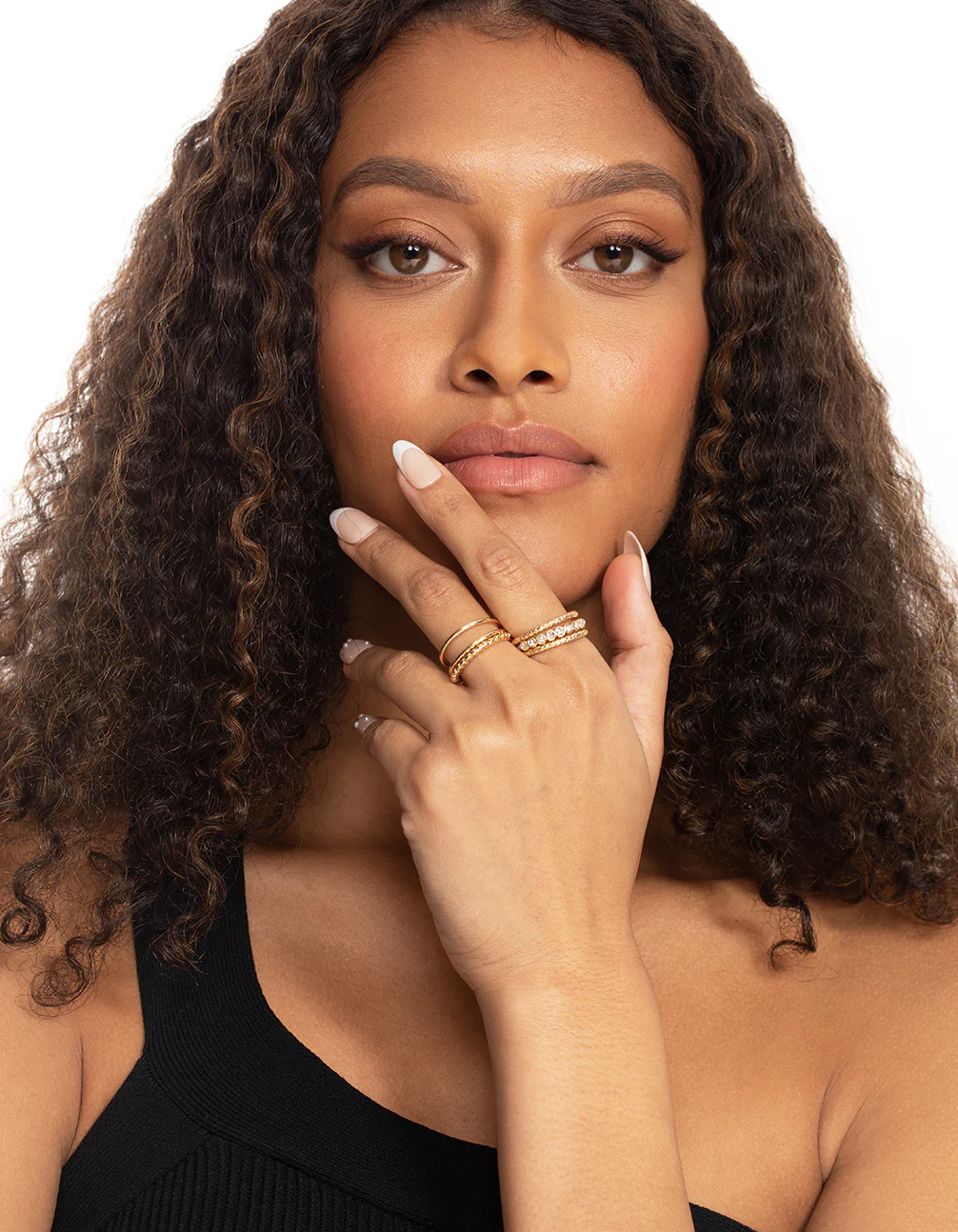 Gold Diamond Cut Twist Ring 8-Pack - Image 5